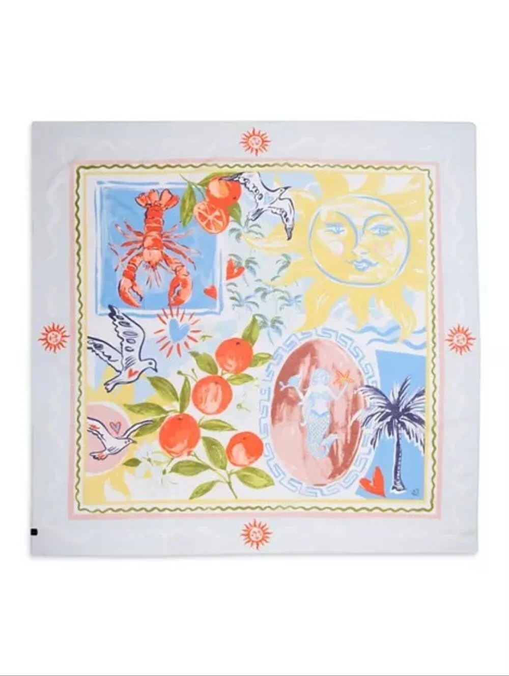 FRAAS Bon Voyage Cotton Silk Square in 